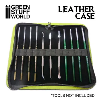 Warhammer pribor i oprema - Premium Leather Case - Black with Green Border and Logo