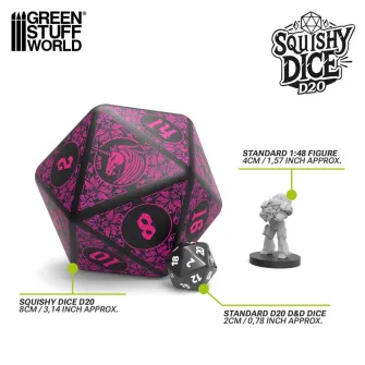 Warhammer pribor i oprema - Mega D20 Squishy Dice - UNICORN