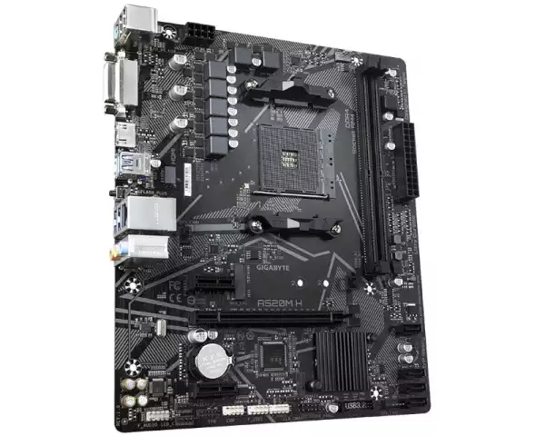 Matična ploča AM4 Gigabyte A520M H RGB  DVI/HDMI/M.2