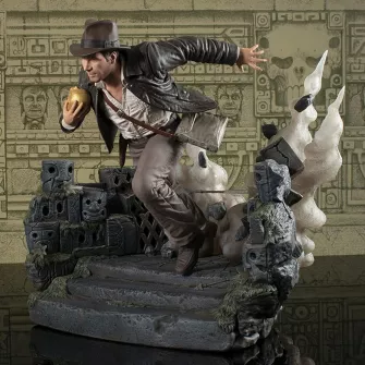 Akcione figure - Indiana Jones: Raiders of the Lost Ark Deluxe Gallery PVC Statue Escape with Idol (25 cm)
