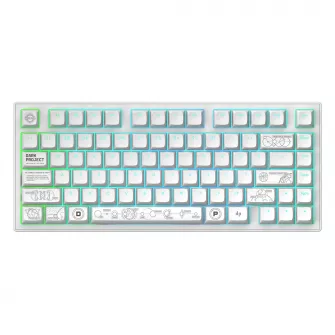 Gejmerske tastature - Dark Project ALU Terra Nova R2 White - Wireless Gaming Keyboard (ANSI)
