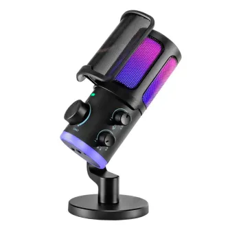 Gejmerski mikrofoni - FIFINE AM6 Condenser RGB USB Microphone Black