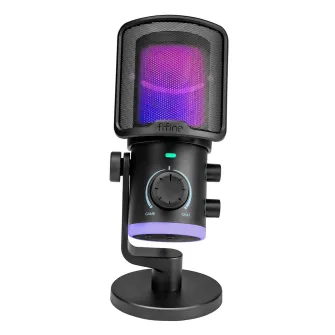 Gejmerski mikrofoni - FIFINE AM6 Condenser RGB USB Microphone Black