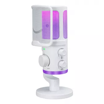 Gejmerski mikrofoni - FIFINE AM6 Condenser RGB USB Microphone White