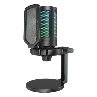 Gejmerski mikrofoni - FIFINE A6NEO Condenser RGB USB Microphone Black