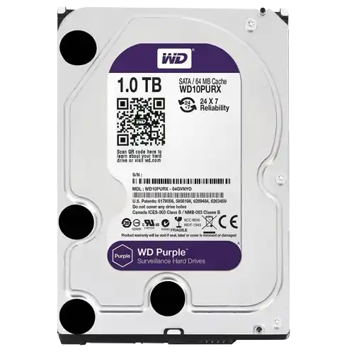 Hard diskovi - Hard disk 1TB SATA3 Western Digital Caviar 64MB WD10PURZ  Purple