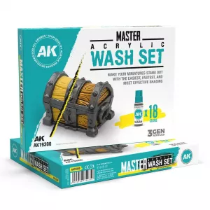 Master Acrylic Wash Set Full Range 18 Colors