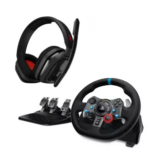 Volani za konzole - Logitech G29 Driving Force Gaming Racing Wheel + Logitech A10 Headset