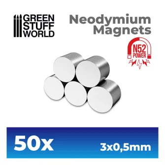 Warhammer pribor i oprema - Neodymium Magnets 3x0,5mm - SET x50 (N52)
