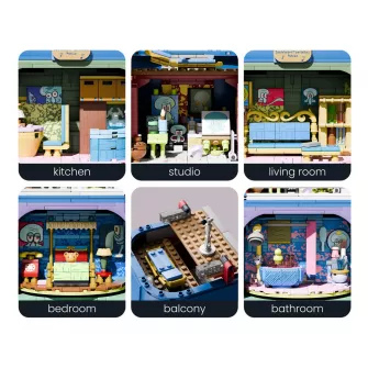Kockice za sklapanje - Area-X SpongeBob SquarePants – Squidward's Statue House