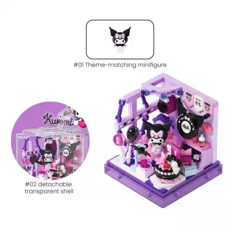 Kockice za sklapanje - Area-X Sanrio Street Shop Series – Kuromi Sweet Party House