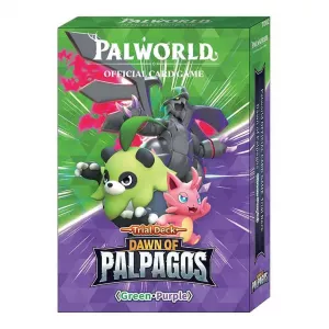 Kolekcionarske kartice - Palworld TCG: Trial Deck Palworld TD02 Dawn of Palpagos Green-Purple (Single pack)