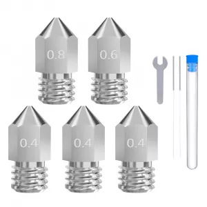 Neptune 4 Plus/4 MAX Multi-size hardened steel nozzle pack (3pcs 0.4mm, 1pc 0.6mm, 1pc 0.8mm)