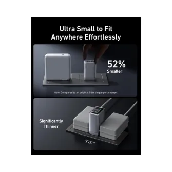 Punjači i adapteri - Prime 100W GaN zidni brzi punjač, 3-porta (2x USB-C i 1x USB-A) srebrni 
