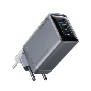 Punjači i adapteri - Prime 100W GaN zidni brzi punjač, 3-porta (2x USB-C i 1x USB-A) srebrni 