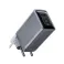 Prime 100W GaN zidni brzi punjač, 3-porta (2x USB-C i 1x USB-A) srebrni 