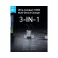 Prime 100W GaN zidni brzi punjač, 3-porta (2x USB-C i 1x USB-A) srebrni 