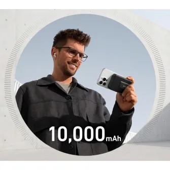 Power bank - MagGo 10000mAh, 27W, bežični power bank, crni 