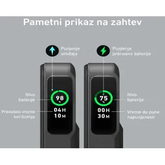 Power bank - MagGo 10000mAh, 27W, bežični power bank, crni 