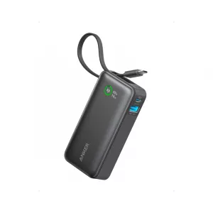 Power bank - Nano 10000mAh, 30W, sa ugrađenim USB-C kablom, Power Bank crni 