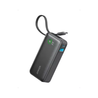 Power bank - Nano 10000mAh, 30W, sa ugrađenim USB-C kablom, Power Bank crni 