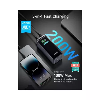 Power bank - Prime 20000mAh, 200W, Power Bank za laptop crni 