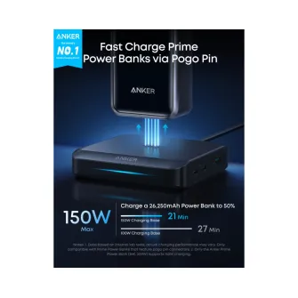 Power bank - Prime baza za punjenje, 150W, crna 