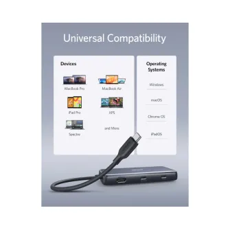 Ostali kablovi i adapteri - USB-C Data Hub, 8u1 Multiport, PD 85W, 10Gbps crni 