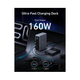 Ostali kablovi i adapteri - Prime Docking Stanica 160W, 14u1, Dual Display, siva 