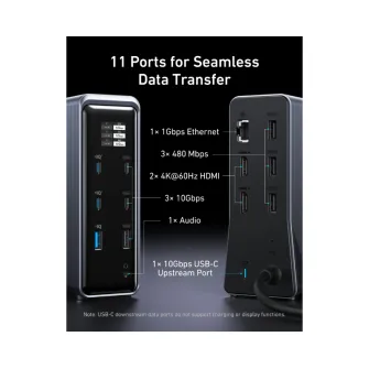 Ostali kablovi i adapteri - Prime Docking Stanica 160W, 14u1, Dual Display, siva 