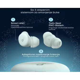 Bubice - Soundcore Sleep A30 Noise Masking BT bežične bubice bele 