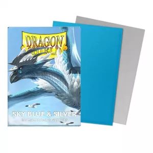 Oprema za kolekcionarske kartice - Dragon Shield Dual Matte Sleeves - Sky Blue & Silver (100 Sleeves)