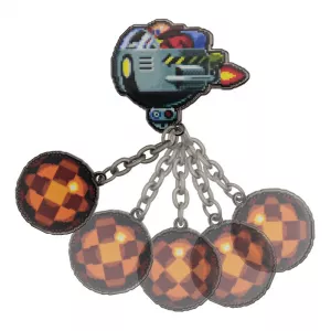 Sonic The Hedgehog - Dr. Eggman Egg Mobile Chained Pin Badge