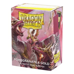Oprema za kolekcionarske kartice - Dragon Shield Dual Matte Sleeves - Pomegranate & Gold (100 Sleeves)