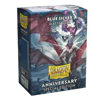 Oprema za kolekcionarske kartice - Dragon Shield Dual Matte Sleeves Cobalt & Silver (100 Sleeves)