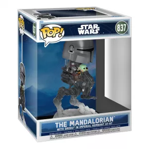 Funko POP! Rides DLX: The Mandalorian & Grogu - The Mandalorian w/Grogu in Imperial Remnant AT-RT