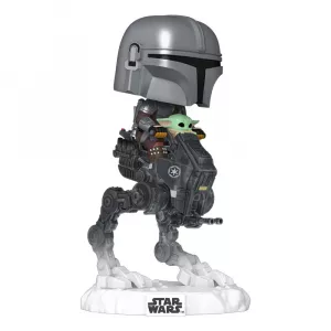 Funko POP! Rides DLX: The Mandalorian & Grogu - The Mandalorian w/Grogu in Imperial Remnant AT-RT