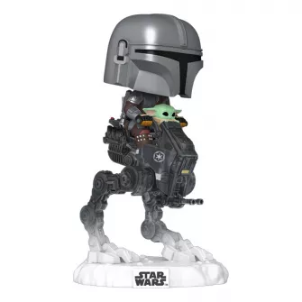Funko POP! Figure - Funko POP! Rides DLX: The Mandalorian & Grogu - The Mandalorian w/Grogu in Imperial Remnant AT-RT