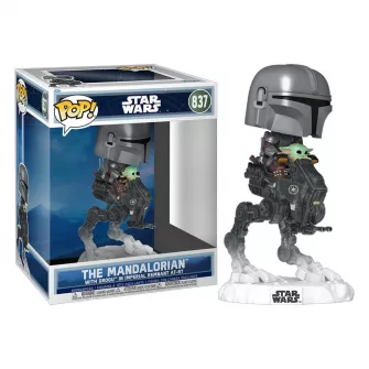 Funko POP! Figure - Funko POP! Rides DLX: The Mandalorian & Grogu - The Mandalorian w/Grogu in Imperial Remnant AT-RT