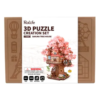 Drvene makete - Rolife Sakura Tree House 3D Wooden Puzzle