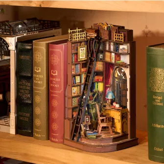Drvene makete - Rolife Silent Corner Study 3D Puzzle Book Nook