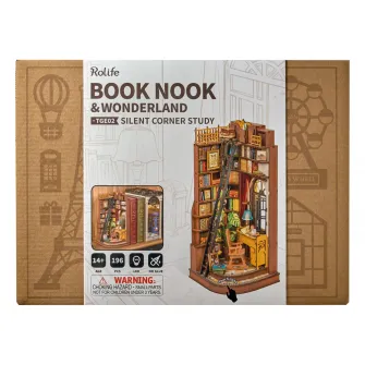 Drvene makete - Rolife Silent Corner Study 3D Puzzle Book Nook