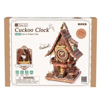 Drvene makete - ROKR Cuckoo Clock Mechanical 3D Wooden Puzzle