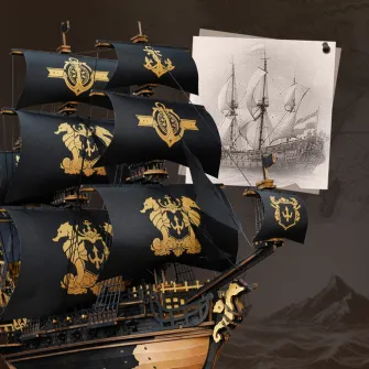 Drvene makete - ROKR The Seahorse Barque 3D Wooden Puzzle