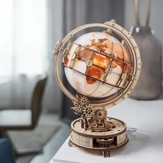 Drvene makete - ROKR Luminous Globe 3D Wooden Puzzle