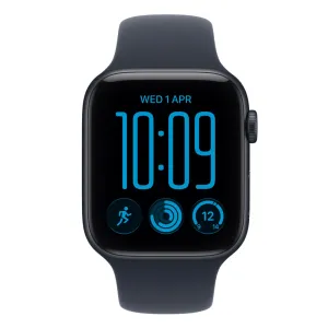 Apple Watch SE3 v2 Cellular 44mm Midnight Aluminium Case with Navy Blue Sport Band - M/L