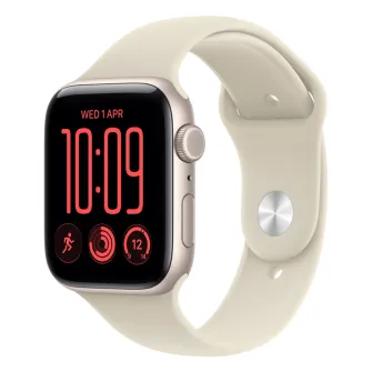 Pametni satovi - Apple Watch SE3 v2 Cellular 44mm Starlight Aluminium Case with Sand Sport Band - M/L