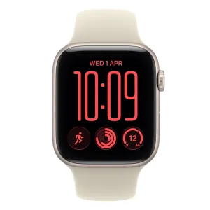 Apple Watch SE3 v2 Cellular 40mm Starlight Aluminium Case with Sand Sport Band - M/L