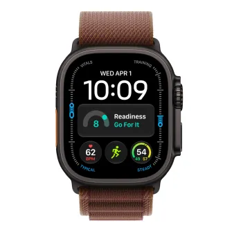Pametni satovi - Apple Watch Ultra 4 Cellular 49mm Black Titanium Case with Burgundy Alpine Loop - S