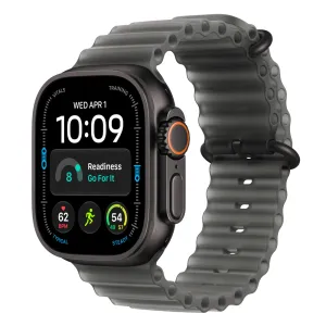 Apple Watch Ultra 4 Cellular 49mm Black Titanium Case with Translucent Black Ocean Band